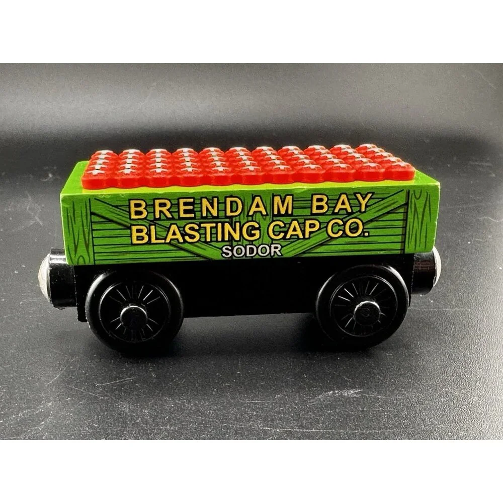 Thomas The Train Wooden Railway Brendan Blasting Cap‎ Fog Horn Car Vtg 2003 READ